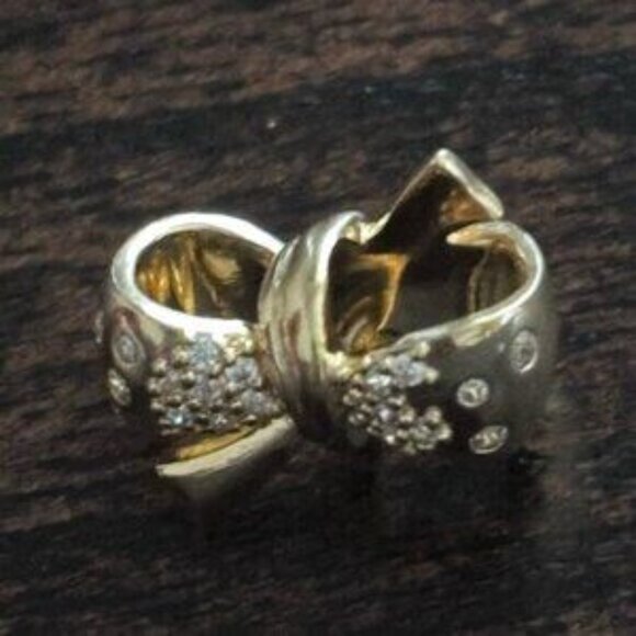 Authentic Sparkling Bow Pandora Charm - Picture 3 of 5